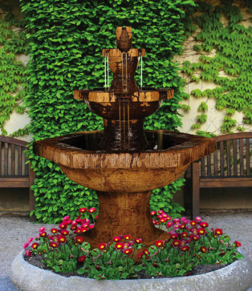 Grenoble Three Tier Garden Fountain Decorative Cast Stone Statuary